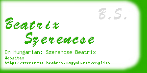 beatrix szerencse business card